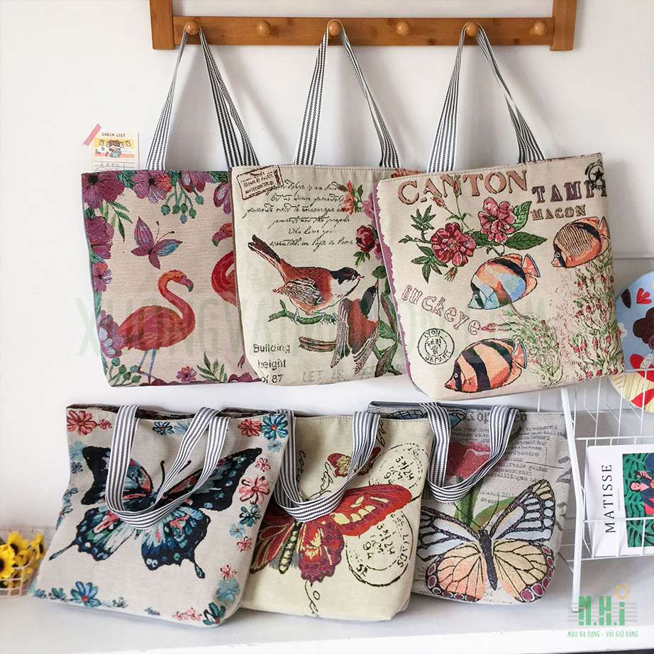 Vải kaki samsung (vải AW) in chuyển nhiệt làm túi xách Vải kaki samsung (vải AW) in chuyển nhiệt làm túi xách