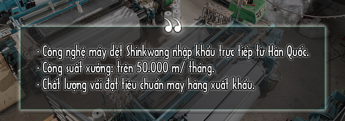 Công nghệ máy dệt vải Shinkwang Công nghệ máy dệt vải Shinkwang