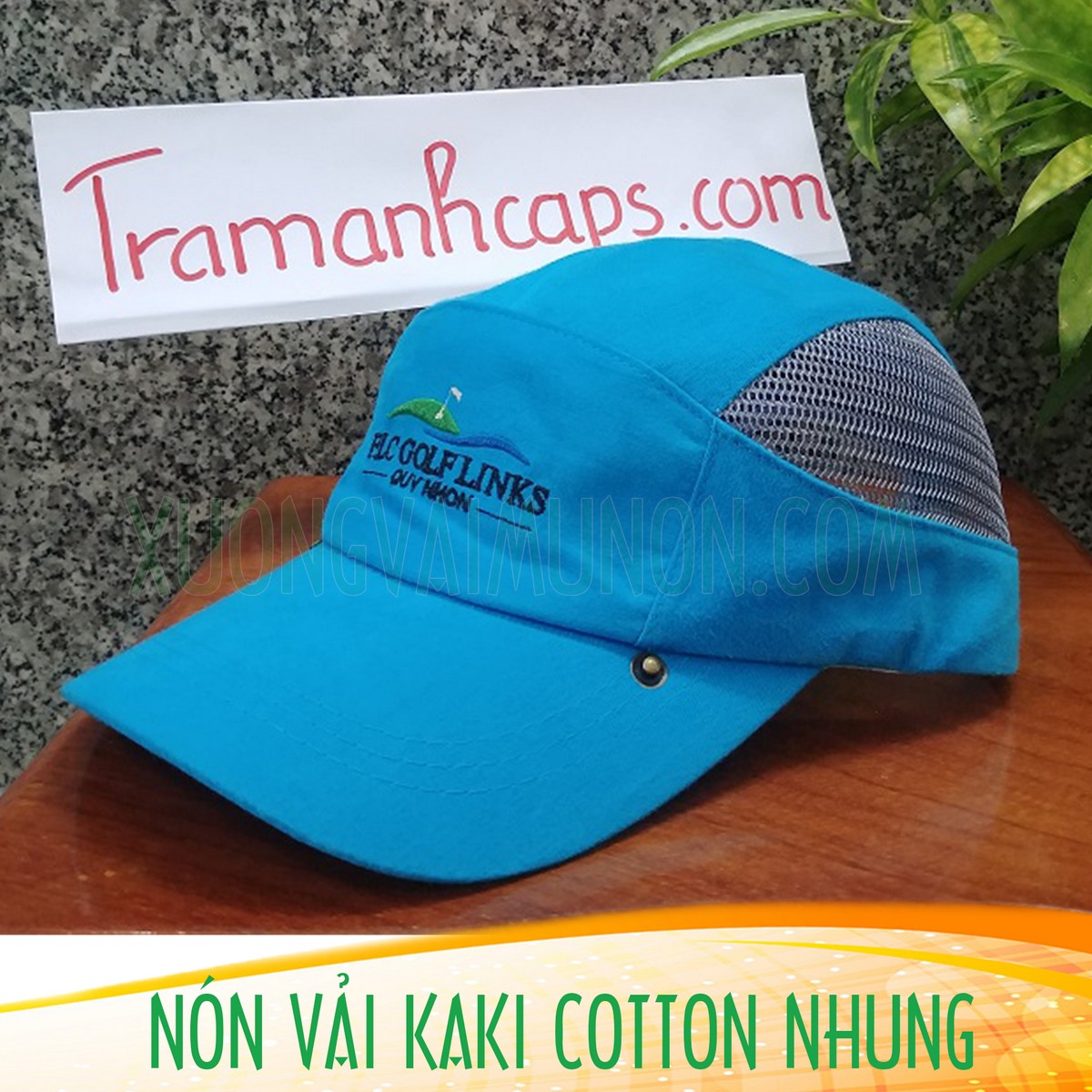Nón vải kaki cotton Nhung Nón vải kaki cotton Nhung