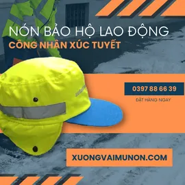 Nón bảo hộ lao động công nhân xúc tuyết