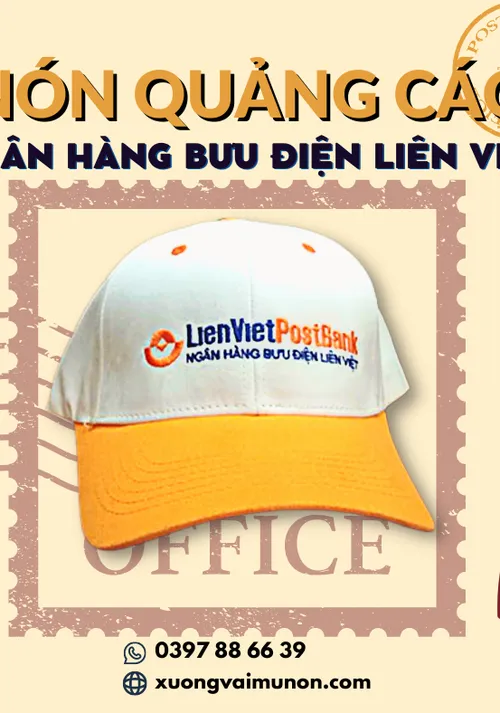 Nón quảng cáo - Ngân Hàng Bưu Điện Liên Việt