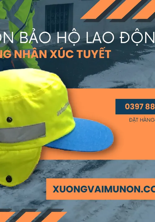 Nón bảo hộ lao động công nhân xúc tuyết