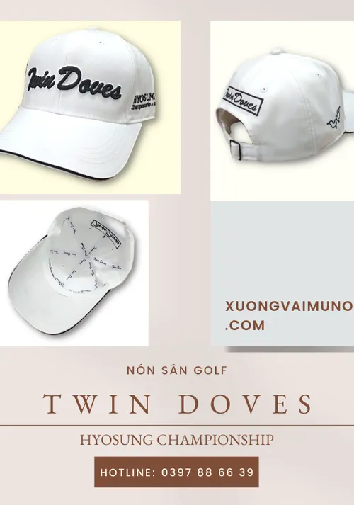 Nón sân golf cao cấp Twin Doves