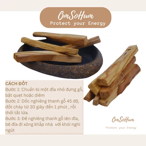 Gỗ Trắc Xanh Palo Santo Thanh Tẩy Năng Lượng (<15gram)