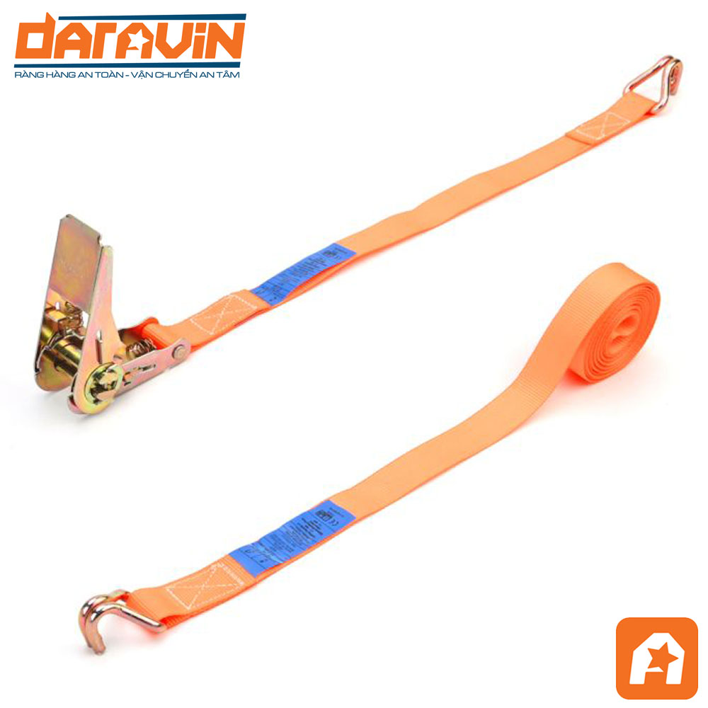 Dây Chằng Hàng Tăng Đơ Bản 25mm Tải 900kg Móc J