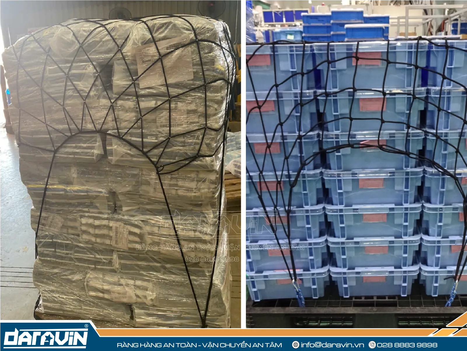 Lợi ích của lưới thun ràng pallet đối với BlueOne