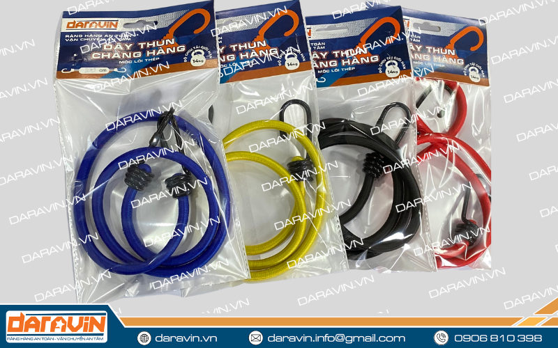 Các mẫu dây thun tròn ràng hàng xe máy của DARAVIN được đóng gói và gia công kĩ lưỡng Các mẫu dây thun tròn ràng hàng xe máy của DARAVIN được đóng gói và gia công kĩ lưỡng