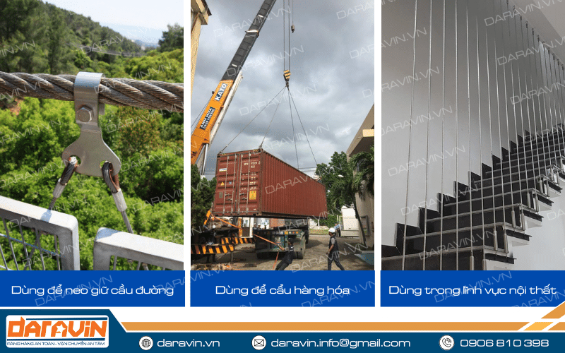 Các ứng dụng của dây cáp thép trong cuộc sống Các ứng dụng của dây cáp thép trong cuộc sống