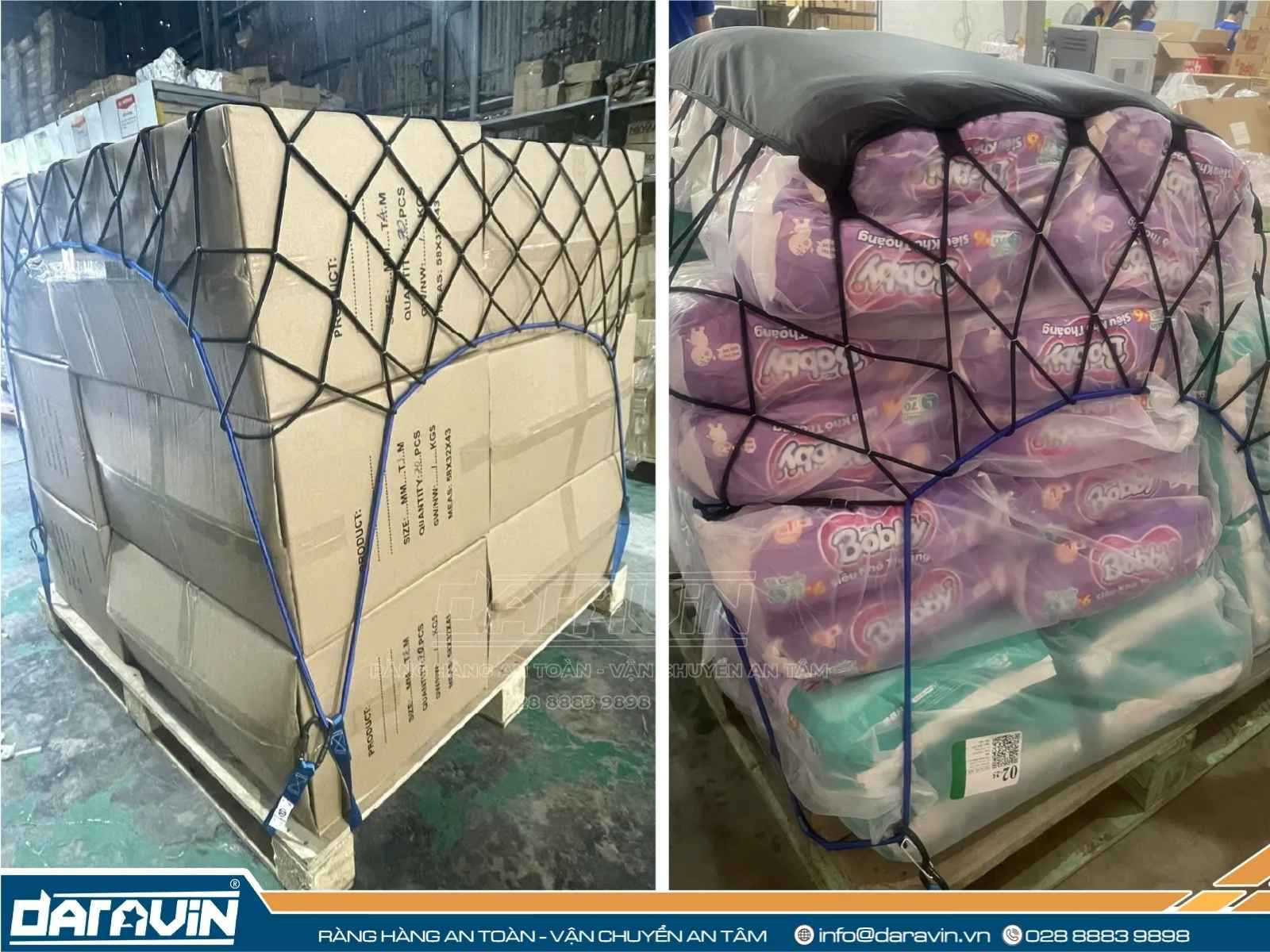 Công ty Kho vận Sài Gòn tin dùng lưới thun Daravin để tối ưu chi phí đóng gói