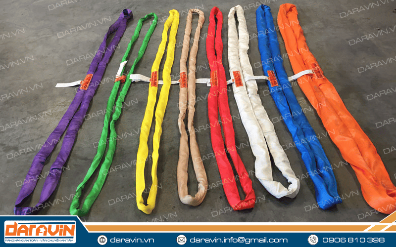 Dây cáp vải cẩu hàng bản tròn được rất nhiều đơn vị sử dụng Dây cáp vải cẩu hàng bản tròn được rất nhiều đơn vị sử dụng