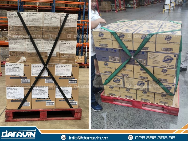 Dây thun chéo ràng pallet  tái sử dụng chuyên dụng hàng hóa cỡ lớn, nhẹ