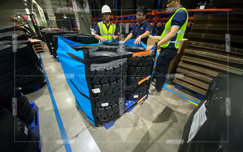 Đề xuất thử nghiệm lưới quấn pallet DARAVIN thay cho màng PE và dây đai Đề xuất thử nghiệm lưới quấn pallet DARAVIN thay cho màng PE và dây đai