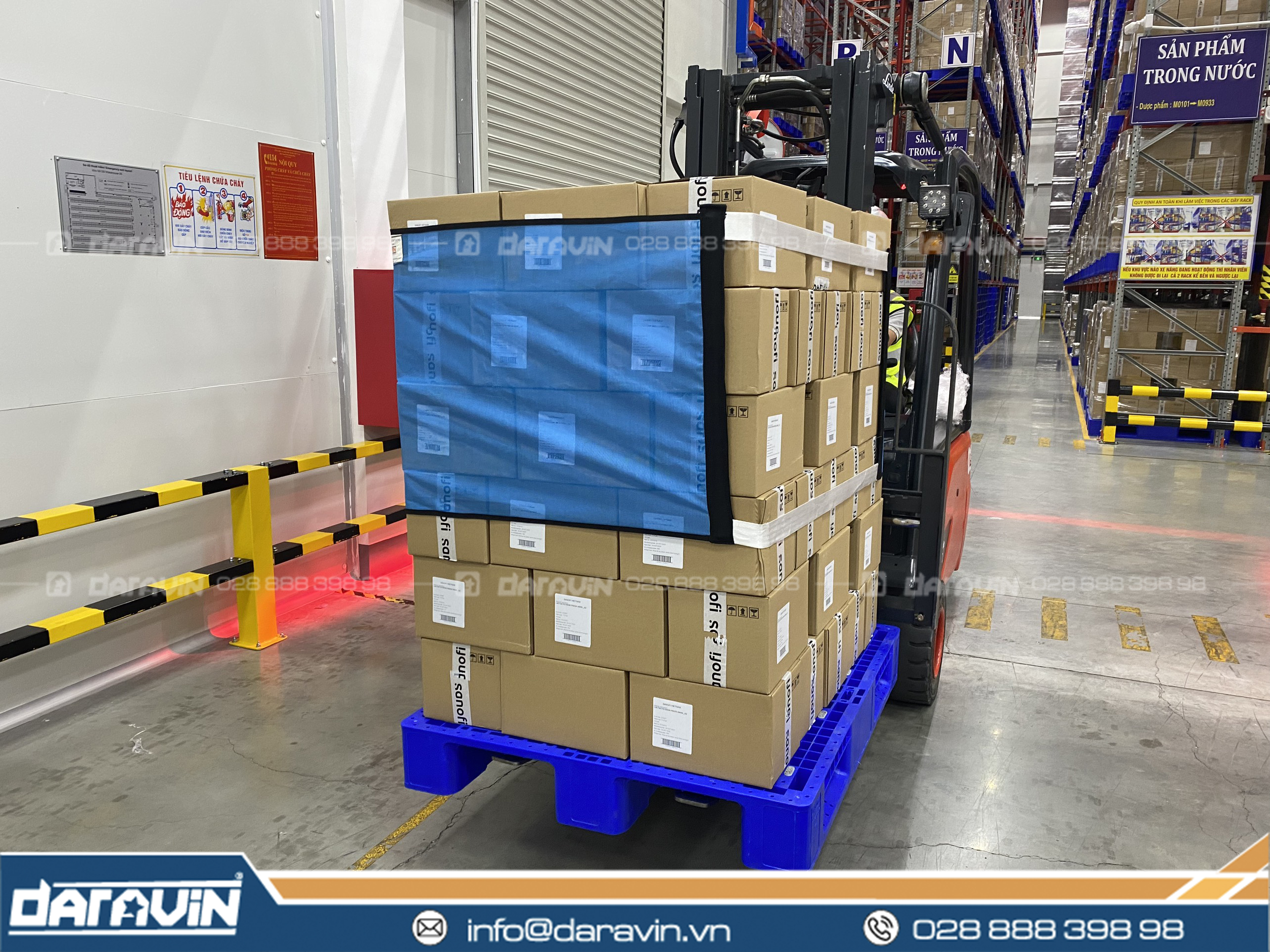 Dự án cải thiện kho hàng bằng lưới quấn pallet cho công ty dược phẩm sanofi Dự án cải thiện kho hàng bằng lưới quấn pallet cho công ty dược phẩm sanofi