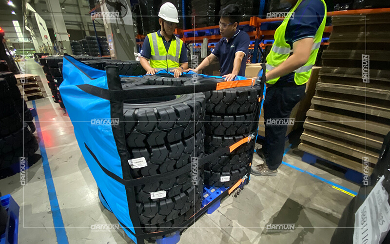 Dự án test lưới quấn pallet DARAVIN tại nhà máy Michelin Việt Nam Dự án test lưới quấn pallet DARAVIN tại nhà máy Michelin Việt Nam