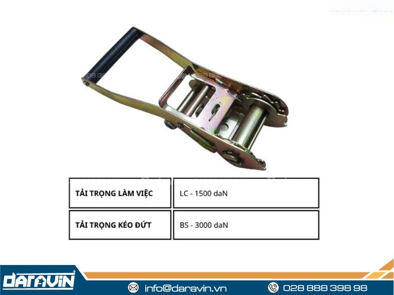 Hình ảnh thông số kỹ thuật Khóa tăng đơ bản 50mm tải 3 tấn