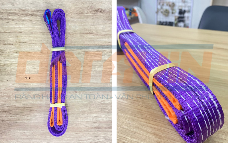 Hình thực tế mẫu dây cáp vải cẩu hàng tải 1 tấn của DARAVIN Hình thực tế mẫu dây cáp vải cẩu hàng tải 1 tấn của DARAVIN