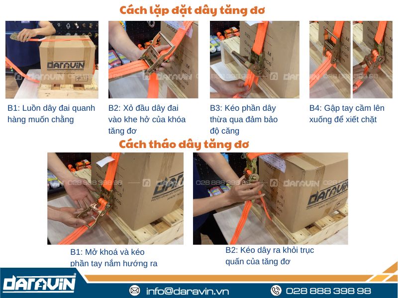 Hướng dẫn cách sử dụng dây tăng đơ