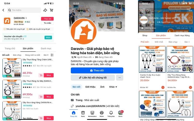 Các kênh phân phối dây tăng đơ DARAVIN