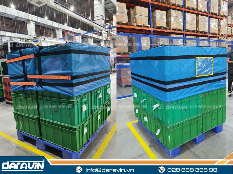 Lợi ích sử dụng lưới quấn trùm pallet