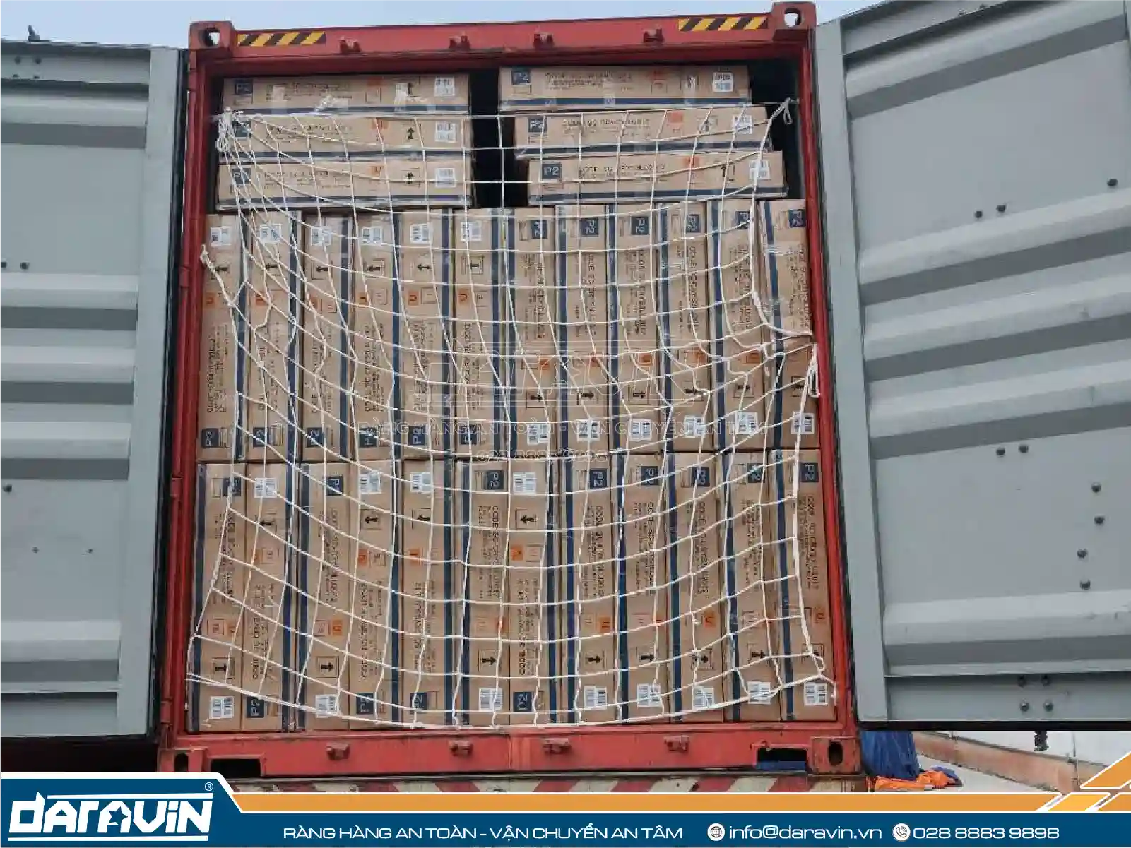 Lưới chắn container sợi dù phi 4 mắt 10cm