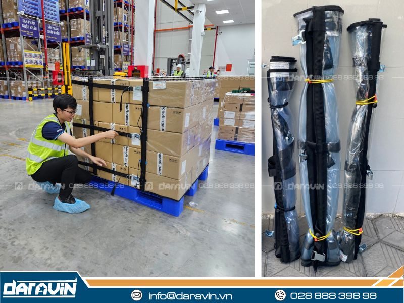 Lưới PVC trong suốt quấn pallet giải pháp thay thế màng PE