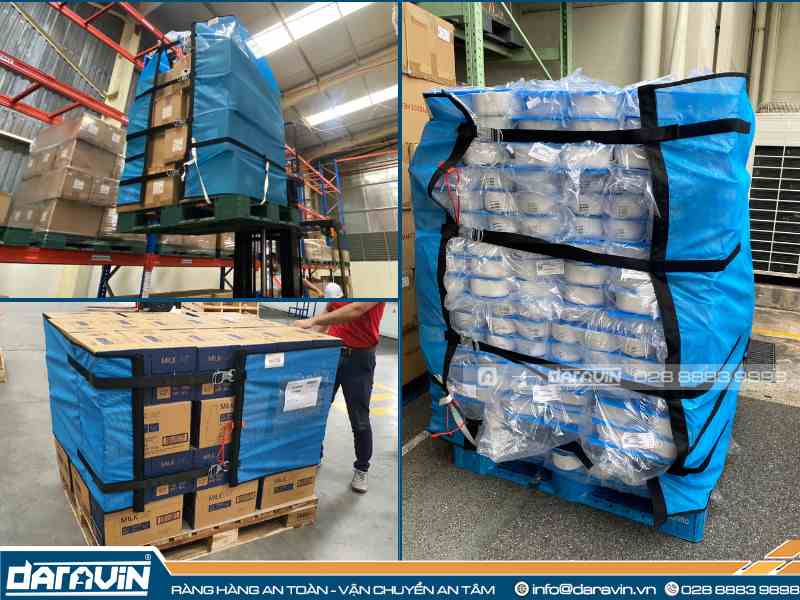 Tại sao nên sử dụng lưới quấn hàng trên pallet?