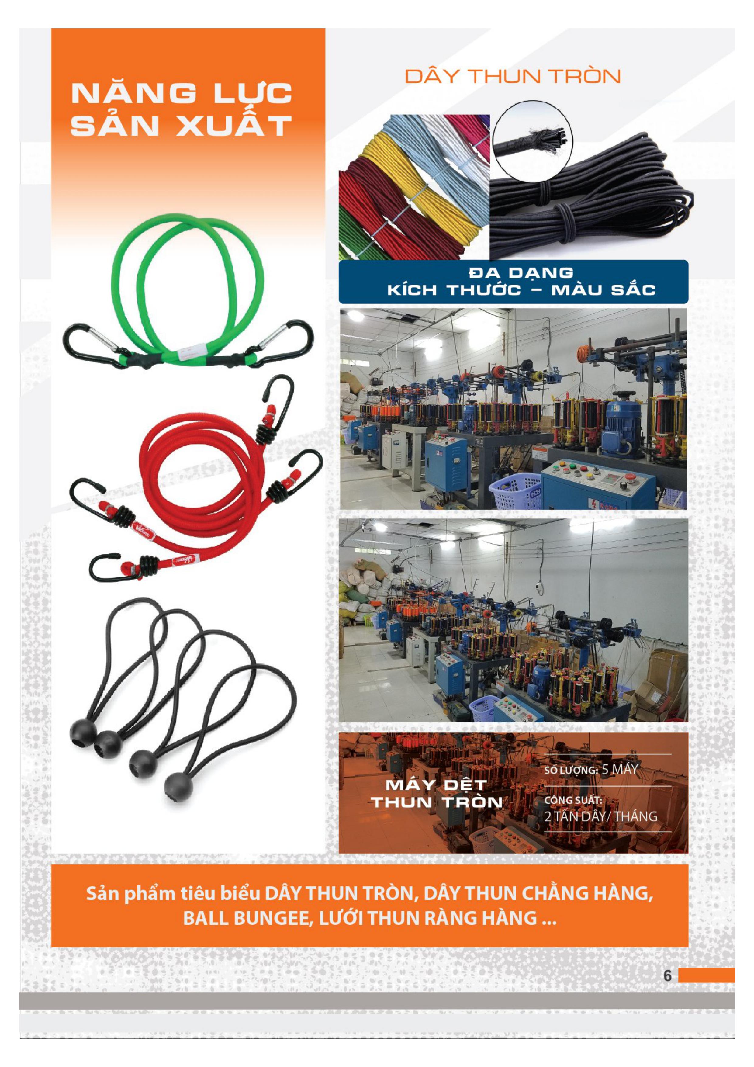 Năng lực sản xuất các sản phẩm từ nguyên liệu dây thun dệt tròn của xưởng sản xuất DARAVIN Năng lực sản xuất các sản phẩm từ nguyên liệu dây thun dệt tròn của xưởng sản xuất DARAVIN