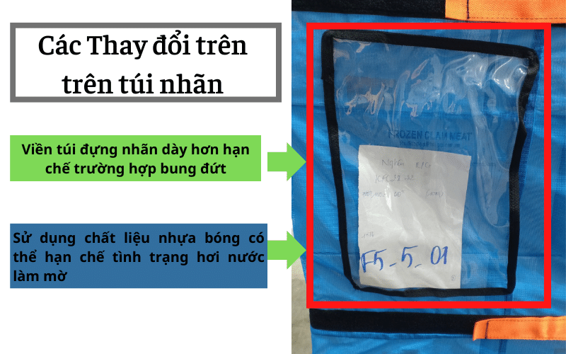 Những cải thiện trên túi đựng nhãn theo yêu cầu của công ty Hải Trí Những cải thiện trên túi đựng nhãn theo yêu cầu của công ty Hải Trí