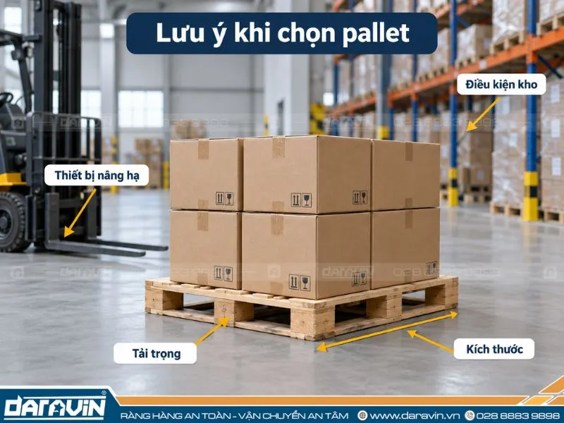 Những lưu ý khi lựa chọn pallet cho kho hàng