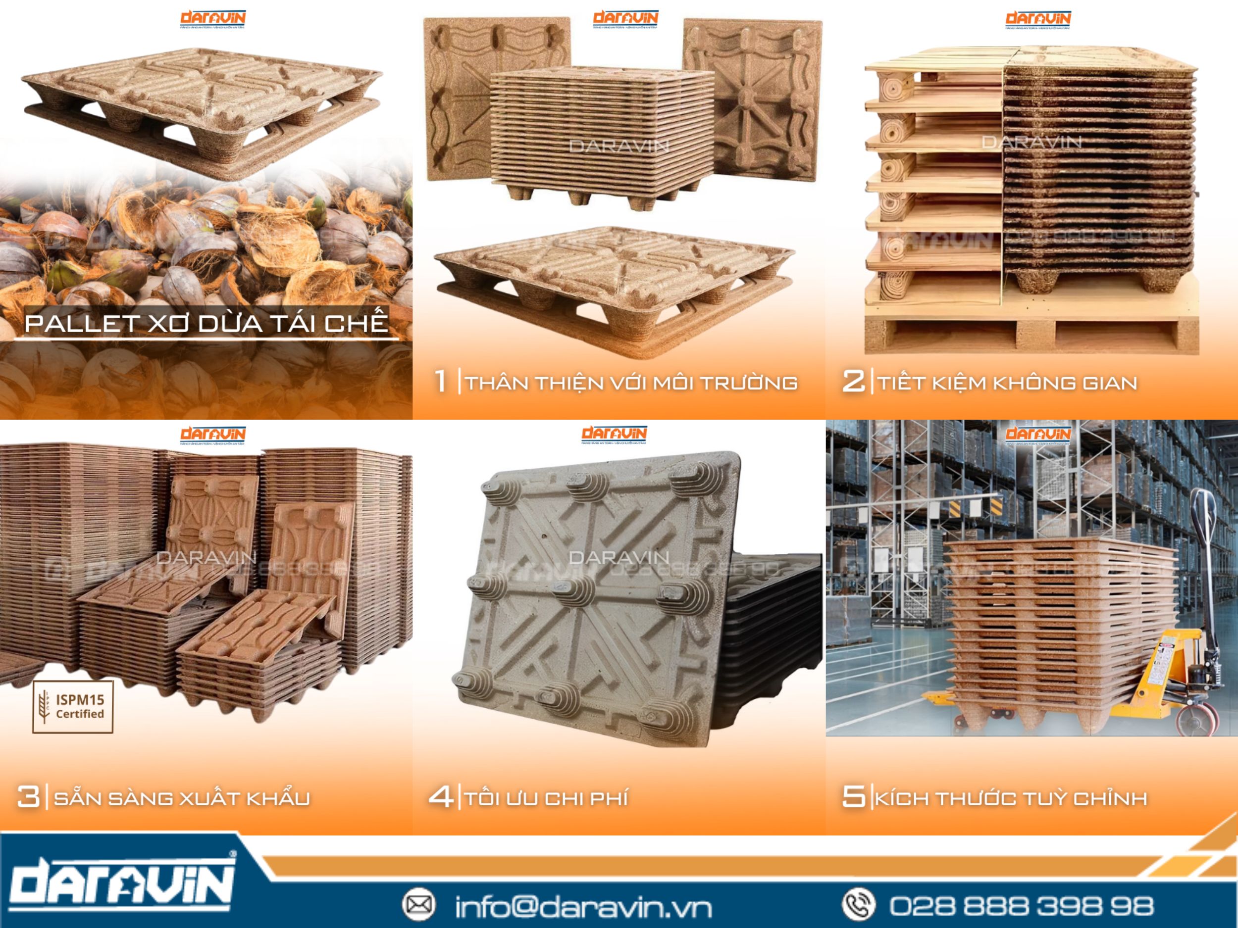 Ứng dụng của pallet xơ dừa