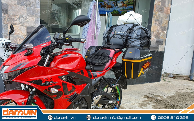 Ràng balo bằng lưới thun ràng đồ có phản quang thương hiệu DARAVIN Ràng balo bằng lưới thun ràng đồ có phản quang thương hiệu DARAVIN