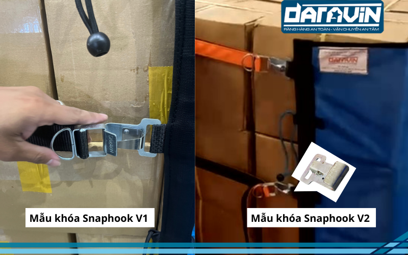 So sánh hai mẫu khóa snaphook trên lưới quấn pallet DARAVIN So sánh hai mẫu khóa snaphook trên lưới quấn pallet DARAVIN