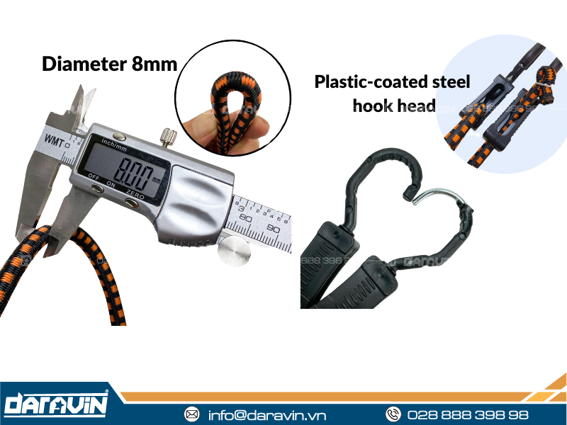 Thickness of Adjustable Bungee Cord
