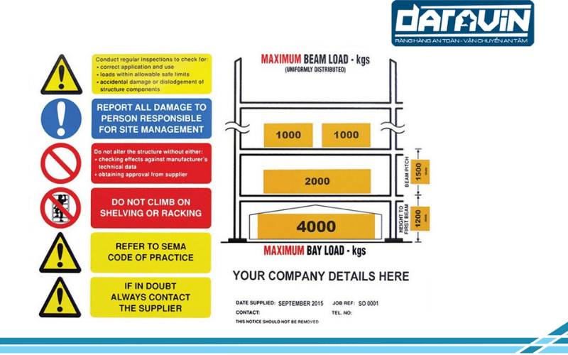 Sử dụng các biển cảnh báo và chỉ dẫn trong kho hàng Sử dụng các biển cảnh báo và chỉ dẫn trong kho hàng