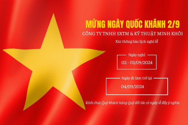 Thông báo lịch nghỉ lễ Quốc Khánh 2/9 2024