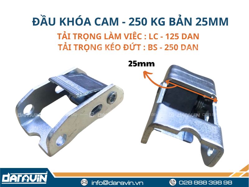 Thông số kỹ thuật khóa cam bản 25mm