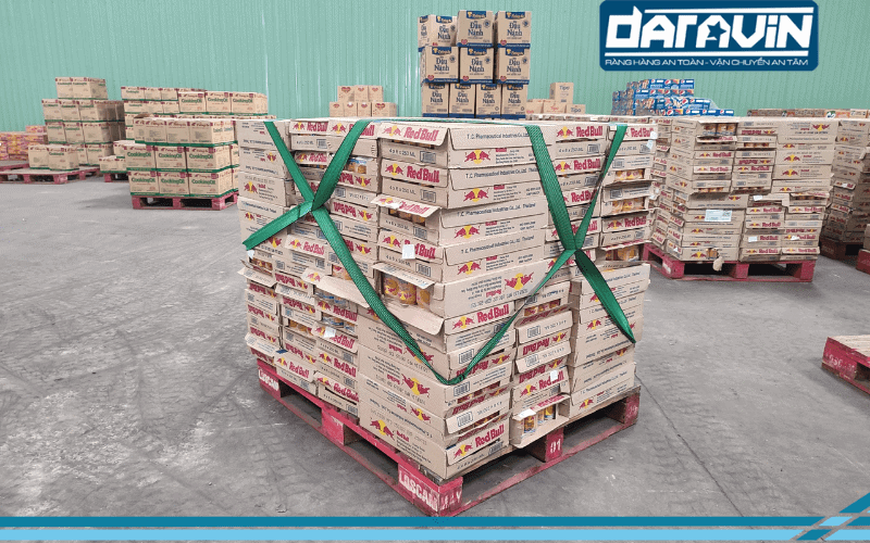 Thử nghiệm dây thun bản chéo ràng pallet tại kho hàng Ship60 Thử nghiệm dây thun bản chéo ràng pallet tại kho hàng Ship60