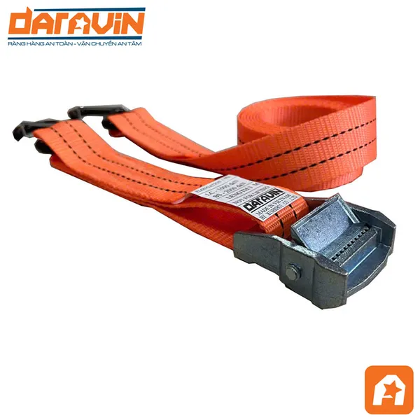 Dây Chằng Khóa Cam Bản 35mm Móc S Chống Tháo Tải 650kg