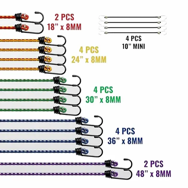 Premium Bungee Cords Heavy Duty