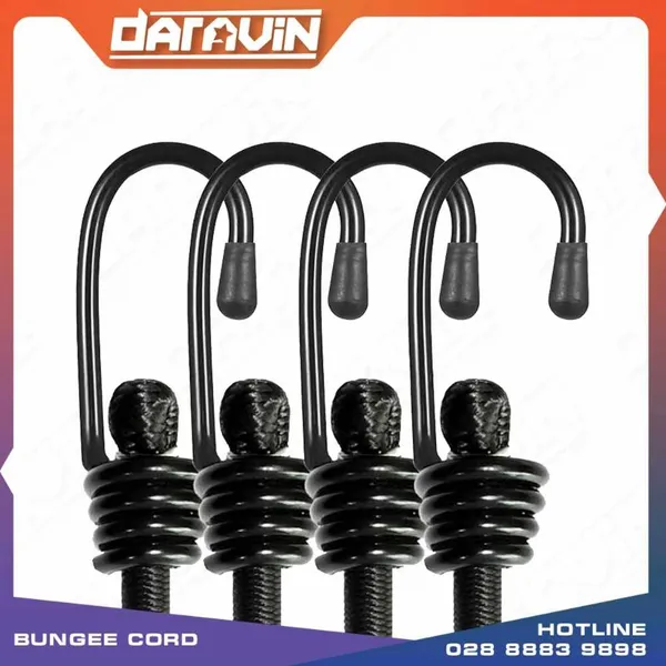 24 Bungee Cords with Hooks - Heavy Duty Elastic Straps