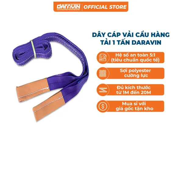 Dây Cáp Vải Cẩu Hàng Tải 1 Tấn
