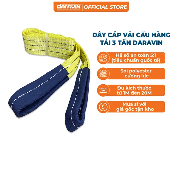 Dây Cáp Vải Cẩu Hàng Tải 3 Tấn