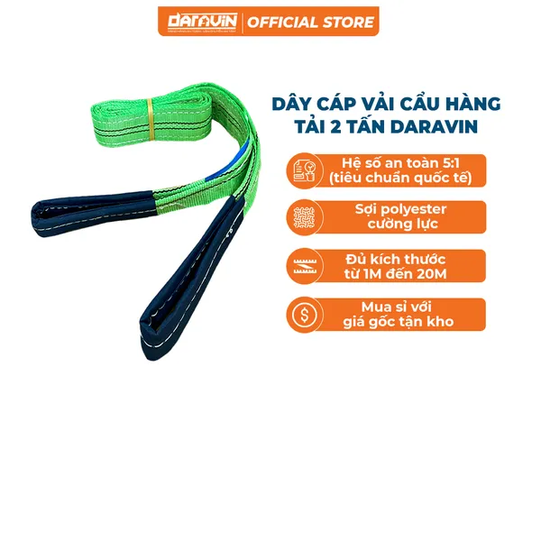 Dây Cáp Vải Cẩu Hàng Tải 2 Tấn