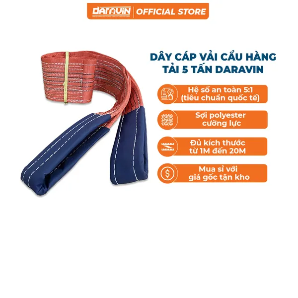 Dây Cáp Vải Cẩu Hàng Tải 5 Tấn