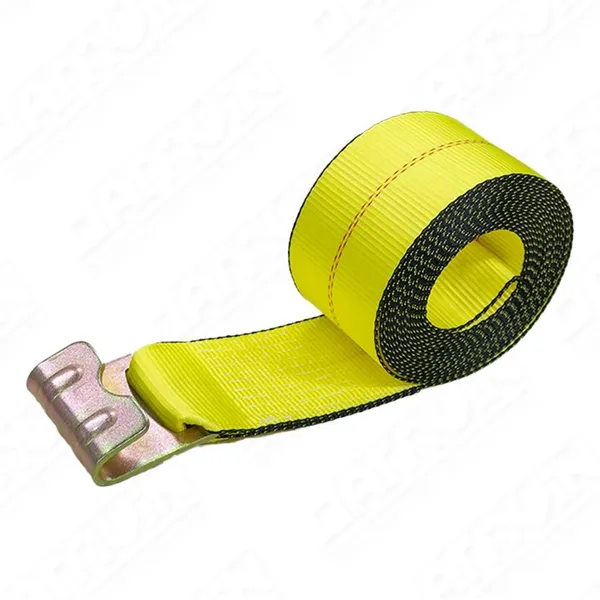 Ratchet Tie Down Strap - 8,000 kg 4-inch width Yellow Strap Flat Hook
