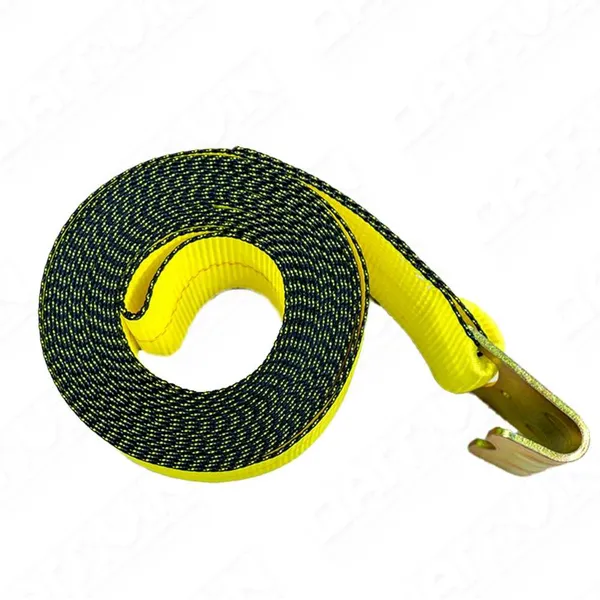 Ratchet Tie Down Strap - 8,000 kg 4-inch width Yellow Strap Flat Hook