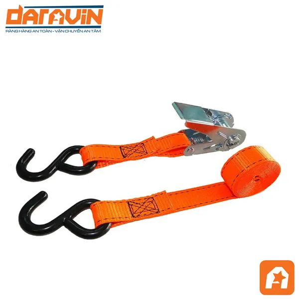 Ratchet Tie Down Strap - 1,760 lb 1-inch width S Hook