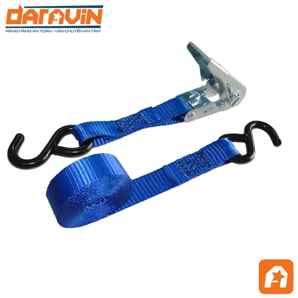 Ratchet Tie Down Strap - 1,760 lb 1-inch width S Hook