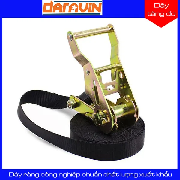 Dây Chằng Hàng Tăng Đơ Bản 25mm Tải 1500 kg Không Móc