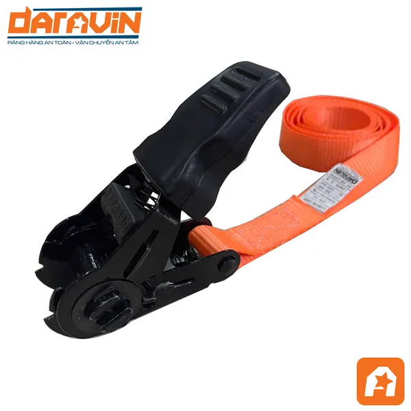Dây tăng đơ cán nhựa bản 25mm tải 650kg không móc